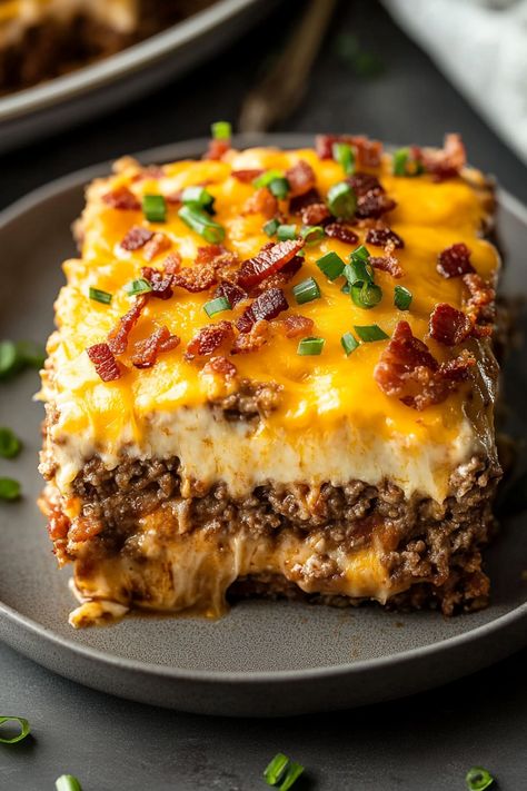 Cheesy Loaded Meatloaf Casserole - An Organized Chaos Loaded Meatloaf Casserole, Loaded Meatloaf, Burger Casserole, Savory Meatloaf, Meatloaf Casserole, Buttery Mashed Potatoes, Classic Meatloaf, Bacon Burger, Leftover Mashed Potatoes