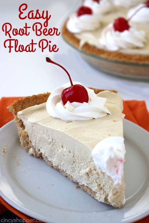 Root Beer Pie, 15 Minute Desserts, Root Beer Float Pie, Pie Easy, Cake Form, Keylime Pie Recipe, Impressive Desserts, Beer Float, Root Beer Float