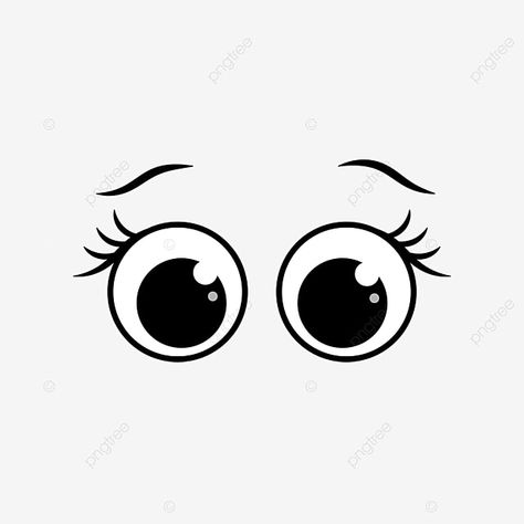 Eyes Clipart Black And White, Cartoon Eyes Cute, Eyeball Clipart, Cartoon Eyelashes, Eyes Template, Big Eyes Cartoon, Eye Clipart, Eyes Black And White, Eye Cartoon