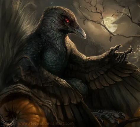 Shani Dev, Bird People, D D Monsters, Raven Art, Fantasy Rpg, The Villain, Creature Design, Ravens, Dark Fantasy Art