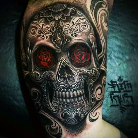 Mexican Skull Tattoos, Birthdate Tattoo, Jaguar Tattoo, Glyph Tattoo, Mexican Tattoo, Catrina Tattoo, Girl Back Tattoos, Skull Sleeve Tattoos, Candy Skull