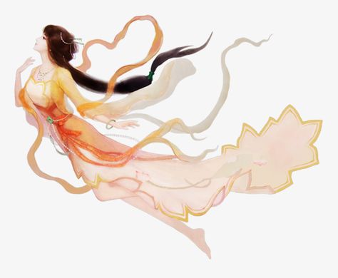 Drawing Poses Elegant, Flying Reference, Flying Pose, Fairy Flying, Chinese Goddess, Chinese Fairy, Fairy Beauty, Fairy Png, Drawing Poses Male