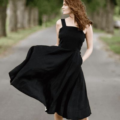 11 Best Long Linen Dresses To Love For Natural Fall & Winter Fashion • Sustainably Kind Living Elegant Sleeveless A-line Linen Dress, Chic A-line Sleeveless Linen Dress, Elegant Black Sleeveless Linen Dress, Long Linen Dresses, Relaxed Fit A-line Linen Maxi Dress, Black Knee-length Lagenlook Dress, Autumn Nature, Cold Weather Fashion, Cozy Knits