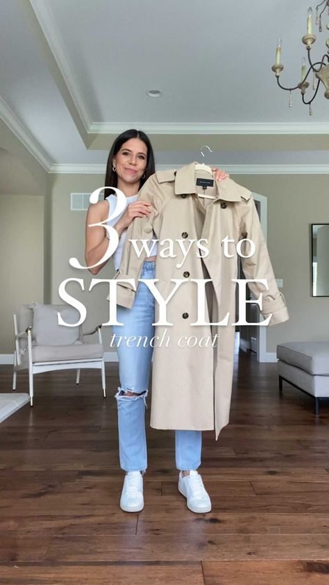 Outfit Ideas With Trench Coat, How To Style Trench Coat, How To Style A Trench Coat, Outfit Trench Beige, Short Trench Coat Outfit, Beige Trench Coat Outfit, Trench Outfit, Beige Trench Coat, Trench Coat Outfit