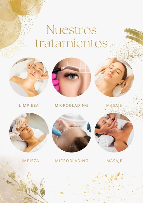 Póster Tratamientos Estética Profesional Orgánico Dorado - Templates by Canva Spa Images, Facial Routine Skincare, Michael Angelo, Pencil Drawing Images, Esthetician Marketing, Facial Routines, Beauty Spot, Fajardo, Flowery Wallpaper