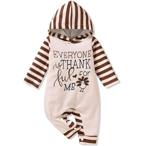 PRICES MAY VARY. Cotton Blend Imported No Closure closure Machine Wash ✔ UNIQUE THANKSGIVING DESIGN : Aalizzwell classic unisex crew neck hooded romper with special turkey print. It looks especially cute on Thanksgiving! Every detail is designed for the babies, giving baby free space to grow up. ✔ EASY TO WASH : It's easy to wash whether hand or machine wash, the cotton blend can stayed soft after many washes. Machine wash with COLD WATER and line dry away from heat. To keep the baby clothing mo Turkey Clothes, Thanksgiving Baby Shower, Holiday Romper, Thanksgiving Onesie, Turkey Print, Thanksgiving Baby Outfits, Toddler Pictures, Baby Halloween Outfits, Unique Thanksgiving