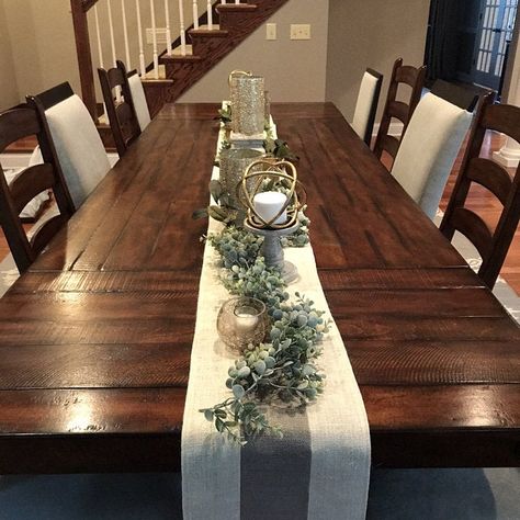 Burlap Table Runner with Ruffles Modern Country Table Runner | Etsy Table Runner Elegant Dining Rooms, Centerpiece For Narrow Dining Table, Dining Table Center Piece With A Runner, Elegant Center Piece For Dining Table Kitchen & Dining Tables, Dining Room Buffet Table Runners, Rustic Table Runners Overstock, Rustic Table Runners Wooden, Table Runners Place Settings, Table Centerpiece Cheistmas With Runner