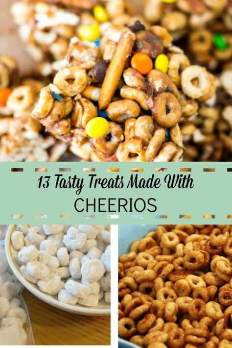 Get some inspiration for your Cheerios with these tasty treat recipes - perfect for kids and moms looking for something new to entertain the kids #cheerios #recipes #dessert Diy Cheerios, Cherios Recipes, Cereal Recipes Snacks, Recipe Using Cheerios, Cheerios Dessert, Cheerios Snack Mix, Cheerios Snacks, Cheerio Treats, Cheerios Recipes