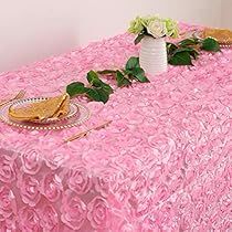 Rosette Tablecloth, Pink Tablecloth, Sequin Tablecloth, Sequin Table, Wedding Tablecloths, Table Overlays, Wedding Cake Table, Valentines Day Baby, Floral Tablecloth