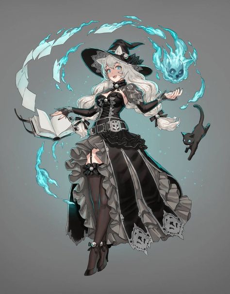 Witch Characters, Fantasy Witch, Samurai Artwork, Fantasy Theme, God Art, Anime Character Drawing, Dnd Characters, Character Portraits, Fantasy Character Design