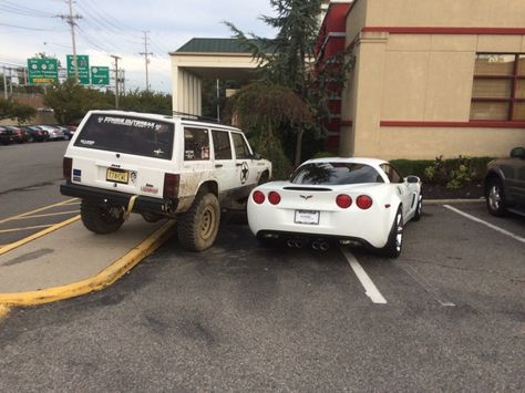 This Jeep owner who out-assholed this Corvette owner. G.E.N.I.U.S.! Bad Parking, Jeep Xj Mods, Revenge Stories, Instant Karma, Jeep Xj, Smart Auto, What Do You Mean, Jeep Girl, Jeep Life