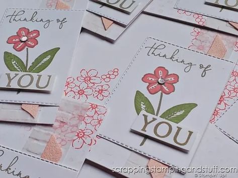 Stampin Up Sentimental Park & A Simple Card For Making Multiples Su Sentimental Park, Stampin Up Sentimental Park Cards, Sentimental Park Stampin Up Cards, Petal Park Stampin Up Cards, Stampin Up Sentimental Park, Sewn Cards, Petal Park, Simple Card Designs, Su Cards