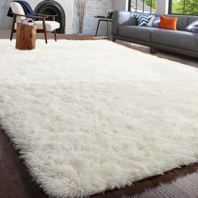 Fluffy area rug are stylish and elegant in design, sturdy and non-slip, and you can add your favourite colour to any room in your home to show off your personality. Gemma Violet Rug Size: Rectangle 2'11" x 5' | Cream Rectangle 2'11" x 5' Area Rug - Gemma Violet Rectangle Gladys Commercial Use Area Rug w / Non-Slip Backing 60.0 x 35.0 x 1.0 in blackPolyester | Wayfair Comfy Nursery, Rug Fuzzy, Aesthetic Nursery, Cow Print Rug, Fluffy Area Rug, Amazing Rooms, Soft Rugs, Floor Living, Big Carpet