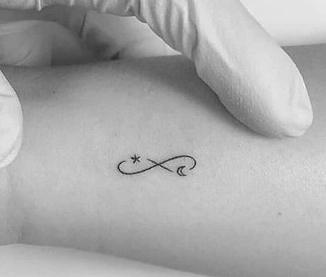 Classy Sister Tattoos, Secret Couple Tattoo, Couple Secret Tattoos, Tsitp Tattoo, Mini Couple Tattoos, Infinity Couple Tattoos, Secret Tattoo, Tattoo Design For Hand, Tiny Wrist Tattoos