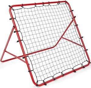 Libima Football Soccer Rebounder Net 39.4 x 39.4'' Foldable Training Rebounder Net Target Goal Rebound Net Adjustable Easy Set up Iron Frame Soccer Bounce Back Net for Volleyball Basketball Baseball Soccer Rebounder, List Inspiration, Soccer Goal, Bounce Back, Football Soccer, Christmas List, Volleyball, Basketball, Soccer