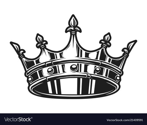 King Crown Drawing, Crown Tattoo Men, King Crown Tattoo, King Queen Tattoo, Queen Crown Tattoo, Crown Drawing, Crown Template, Crown Tattoo Design, Tattoo Vector