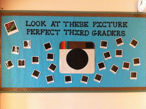 My outside bulletin board. I just need to add student pictures to the Polaroids. Polaroid Bulletin Board Ideas, Student Pictures, Elementary School Bulletin Boards, Classroom Door Displays, Photo Theme, Job Goals, Bullentin Boards, Classroom Pictures, Student Picture