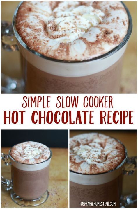 Simple Slow Cooker Hot Chocolate Recipe Idaho Food, Hit Chocolate, Slow Cooker Hot Chocolate Recipe, Crock Pot Hot Chocolate Recipe, Mrs Fields Chocolate Chip Cookies, Slow Cooker Hot Chocolate, Homemade Hot Chocolate Recipe, Crockpot Drinks, Friendship Tea