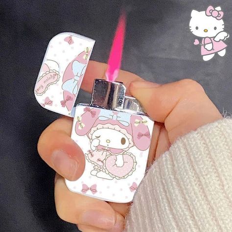 Light Lipstick, Hello Kitty Bow, Bedroom Drawing, Cute Sanrio, Gas Lighter, Cool Lighters, Hello Kitty Cartoon, Gas Lights, Anime Crafts