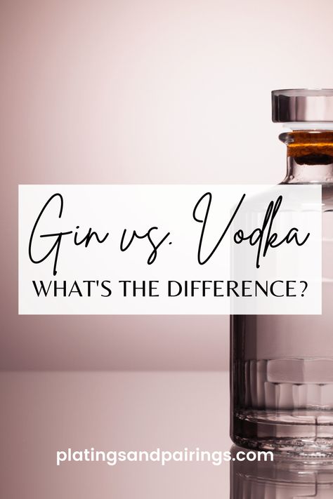 Gin and vodka are two very different spirits, with unique flavors + qualities. This Gin vs. Vodka guide goes over their differences & how to use them. Bees Knees Cocktail, Bramble Cocktail, Gin Drinks, Dry Vermouth, Gin Fizz, Infused Vodka, Vodka Drinks, Pickle Juice, Dirty Martini