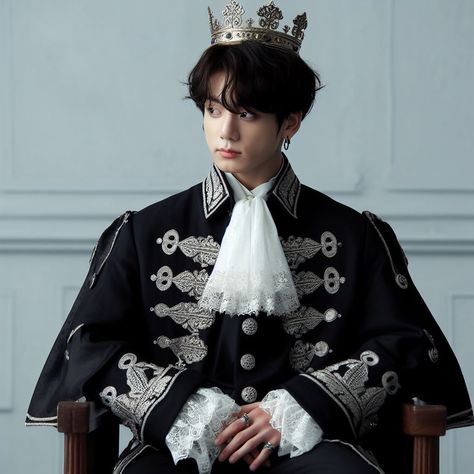 Jungkook As King, Jungkook King Edit, Jungkook Prince Edit, Jungkook Prince, Dreamy Jungkook, King Jungkook, Prince Jungkook, Wattpad Book Covers, Rp Ideas