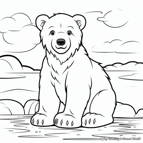 Bear Coloring Pages Free Printable, Polar Bear Coloring Pages, Toddler Coloring Pages, Polar Bear Coloring Page, Polar Bear Color, Kindergarten Coloring Pages, Gratitude Journal Prompts, Bear Coloring Pages, Coloring Pages Free Printable