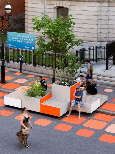 Tactical Urbanism, Urban Spaces Design, Public Space Design, Conceptual Architecture, Public Seating, Urban Furniture, Street Furniture, Installation Design, Parking Design