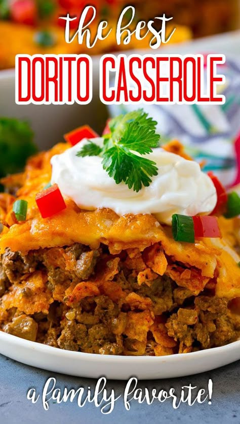 Doritos Recipes, Casserole Beef, Dorito Casserole, Chicken Tikka Masala Recipes, Casserole Chicken, Recipe Mexican, Mexican Casserole, Hearty Casseroles, Cream Of Mushroom Soup