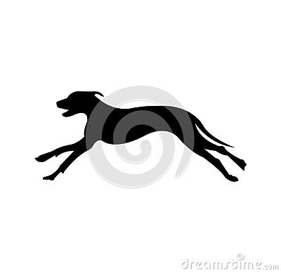 Vector black simple silhouette of a dog running, isolated on white background. Animal Running, Dog Running, Dog Line Art, Dog Line, Simple Silhouette, Black Silhouette, Dog Runs, Background Illustration, Dog Walking