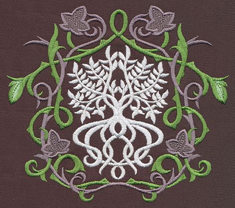 Elven Court (Design Pack) | Urban Threads: Unique and Awesome Embroidery Designs Elven Aesthetic, Celtic Embroidery, Leather Burning, Crest Design, Embroidered Items, Waffle Weave Towels, Celtic Patterns, Stitch Work, Urban Threads