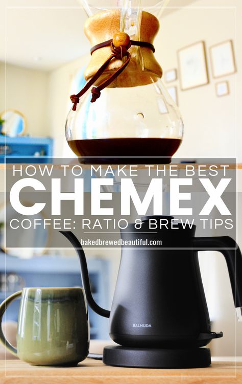 Chemex Coffee Brewing Ratio, Pour Over Coffee Ratio, Pour Over Coffee How To Make, Chemex Coffee Station, Pour Over Coffee Station, Coffee Ratio, Clean Drinks, Jitter Juice, Coffee To Water Ratio