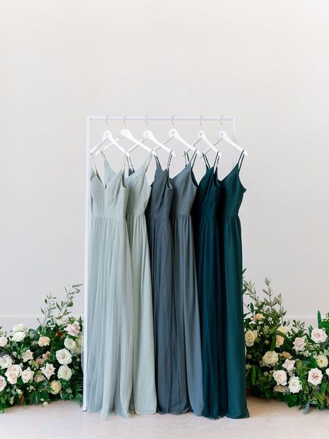 Green Bridesmaid Dresses Mismatched Spring, Bluish Green Bridesmaid Dresses, Light Teal Bridesmaid Dress, Revelry Bridesmaid Dresses Eucalyptus, Sea Glass Blue Bridesmaid Dresses, Shades Of Green And Blue Bridesmaid Dresses, Blues And Greens Bridesmaids, Bridesmaid Dresses Blue Green, Light Blue And Emerald Green Wedding