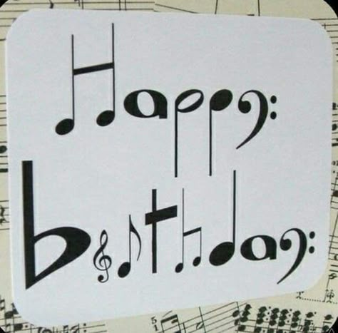 Birthday Cards Music Theme, Musical Font, Happy Birthday Music Notes, Music Notes Drawing, Happy Birthday Writing, Happy Birthday Music, Band Teacher, Music Lessons For Kids, Birthday Wishes Flowers