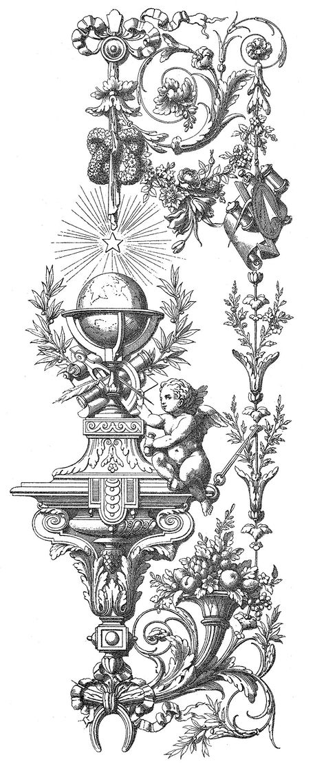 French Ornaments Design, Baroque Ornament Drawing, Baroque Ornament Design, Tattoo Art Drawings Men, Baroque Drawing, Architecture Ornament, Baroque Tattoo, Ancient Art Tattoo, Ornament Drawing