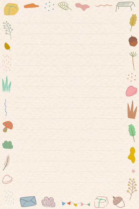 Cute Note Wallpaper, Cute Note Background, Mobile Screen Wallpaper, Crayon Doodles, Notes Wallpaper, Fall Leaves Drawing, Note Cute, Doodle Wallpaper, Note Wallpaper