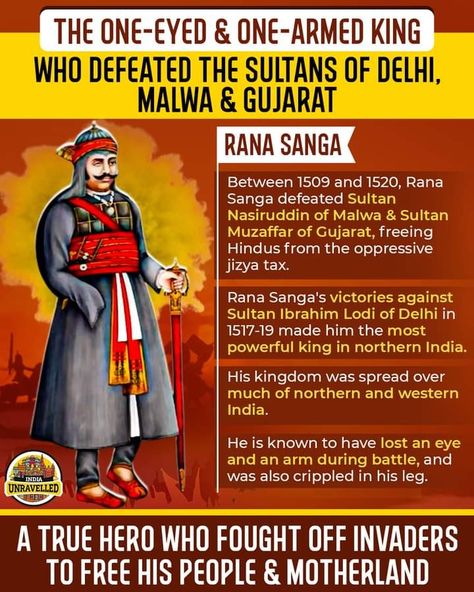 Rana Sanga, Hindu Kings, Indian Kings, King Of India, India History, Maharana Pratap, Interesting Facts In Hindi, Army Images, Ancient History Facts