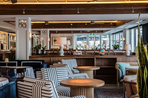 Bathers Pavilion restaurant in Mosman reopens - Latest News - delicious.com.au Acl Aesthetic, Yacht Club Decor, Beach Business, Dock House, Bar Restaurant Interior, Table For 12, Nautical Interior, Modern Restaurant Design, Seaside Hotel