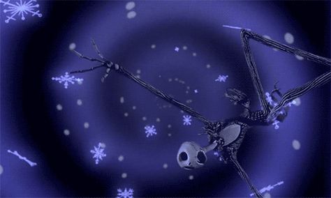 Nightmare Before Christmas: Jack Skellington falling into Christmas World Nightmare Before Christmas Gif, Jack Skellington Gif, Animation Stills, Animated Skeleton, Rainbow Collage, Nightmare Before Christmas Movie, Room Pics, Nightmare Before Christmas Wallpaper, Tim Burton Art