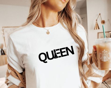 Chess Gifts, Motivational Message, Queen Shirts, Feminist Quotes, Quote Tees, Chess Pieces, Graphic Shirt, Graphic Tees Women, Inspirational Women