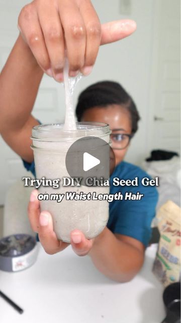 Brittany Rose on Instagram: "WARNING: This gel flakes really bad so either add oil as a last step when applying the product or use less gel. So annoying bc this gel gave me AMAZING definition and is super hydrating!!!

I used @naptural85 recipe!

Ingredients
1c chia seeds
3c water

Products @anaturalerose 

#naturalhair #diy" Chia Seed Gel For Hair, Chia Seed Hair Gel, Brittany Rose, Chia Seed Gel, Waist Length Hair, Boo Thang, Chia Seed Recipes, So Annoying, Baby Life Hacks