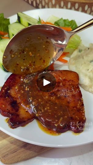 1M views · 8.4K reactions | Chuletas ahumadas en salsa agridulce, las tienes listas en 15 minutos 🐷🍯🤤💯 | Chuletas ahumadas en salsa agridulce, las tienes listas en 15 minutos 🐷🍯🤤💯 | By El delantal de Mamá | Facebook Mexican Food, Mexican Food Recipes