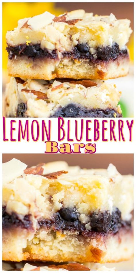 Recipes With Blueberry Preserves, Blueberry Preserves Desserts, Blueberry Preserves, Lemon Blueberry Bars, Dessert Easter, Blueberry Bars, Blackberry Pie, Brownies Cookies, Almond Bars