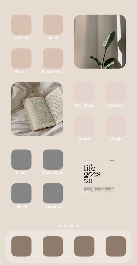 𝚌𝚛𝚎𝚍𝚒𝚝𝚜 𝚝𝚘 𝚘𝚠𝚗𝚎𝚛 Iphone Organization Screens Ideas Simple, Phone Esthetic Ideas, Organised Wallpaper, Gboard Keyboard Theme Aesthetic, Cute Home Screen Wallpaper, Cute Home Screens, Ios App Iphone, Iphone Wallpaper Ios, Iphone Home Screen Layout