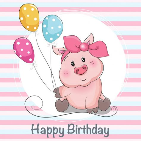 More than 3 millions free vectors, PSD, photos and free icons. Exclusive freebies and all graphic resources that you need for your projects Happy Birthday Pig, Pig Tattoo, Pig Painting, Watercolour Texture Background, Pig Art, Pig Cartoon, Watercolor Birthday, Cute Piggies