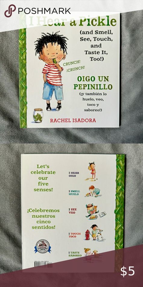 4/$10 - I Hear a Pickle Paperback Book Childhood Activities, The Five Senses, The Moon And Stars, Five Senses, Moon And Stars, Paperback Books, 10 Things, Books, Closet