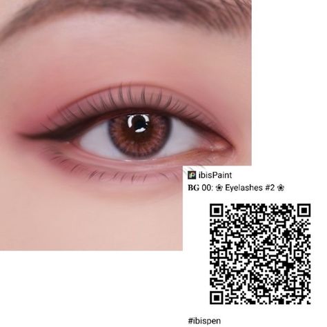 Ibis Paint X Brushes Qr Code Eyelash, Ibispaintx Brushes Eyelashes, Ibis Paint Eyelashes, Eyelash Brush Ibispaint Code, Digital Portrait Tutorial, Ibis Code, Code Ibispaint, Brush Ibispaint, Ibispaint Brushes