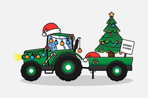 Tractor Christmas Card, Creative Ugly Christmas Sweater, Tractor Drawing, Christmas Tractor, Tractor Art, Xmas Drawing, Boys Christmas Shirt, Tractor Pictures, Christmas Cards Kids