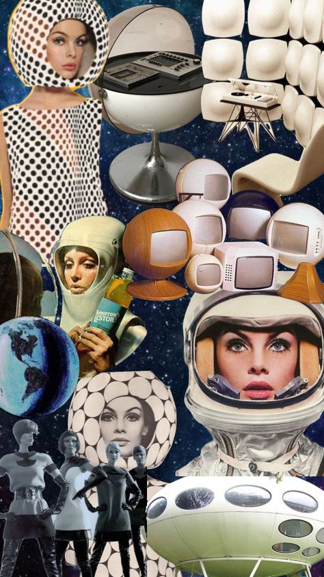 Space Age #spaceage 1960s Space Age Fashion, 60s Space Age Fashion, 80s Graphics, Space Age Art, Space Age Aesthetic, 60s Space Age, 1960s Space Age, Space Age Modern, 60s Fashion Trends