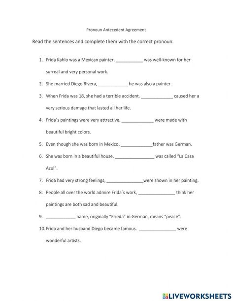 Pronoun Antecedent Agreement Pronoun Antecedent Agreement, English Language Arts, School Subjects, Language Arts, English Language