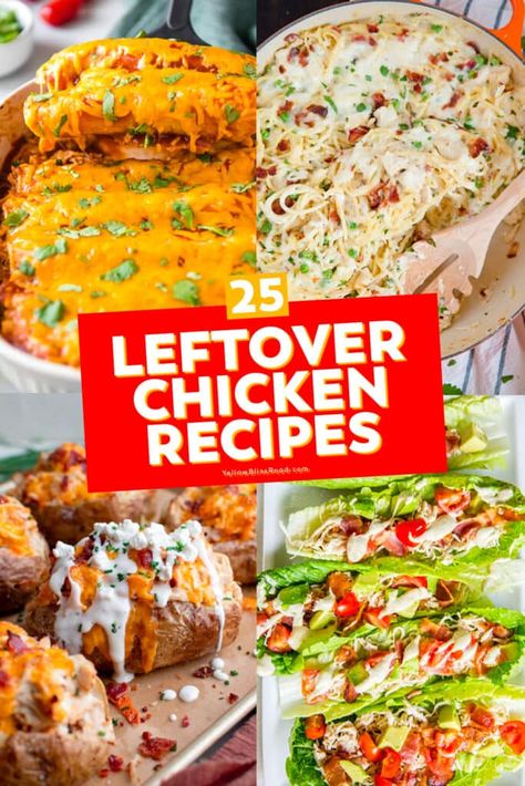 Leftover Fried Chicken Recipes, Recipe Using Leftover Chicken, Italian Chicken Soup, Chicken Fried Rice Easy, Leftover Chicken Breast, Creamy Chicken Casserole, Lemon Chicken Pasta, Roast Chicken Leftovers, Chicken Chopped Salad